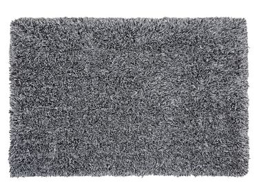 Shaggy Area Rug 140 x 200 cm Black and White CIDE