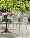 Set of 4 Plastic Dining Chairs Light Grey PESARO_862691