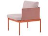 Lounge Set Aluminium orange 2-Sitzer modular Auflagen orange-weiß TERRACINA_826674