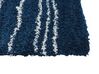 Teppich blau / weiß 160 x 230 cm Streifenmuster Shaggy TASHIR_854448