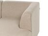Right Hand Fabric Corner Sofa Beige LAXA_894113