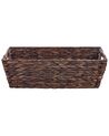 Set of 2 Water Hyacinth Baskets Brown PANDZ_849590