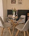 Set of 2 Velvet Dining Chairs Grey DAKOTA II_851258