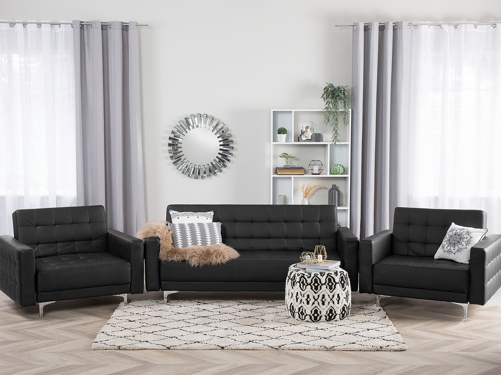 Modular Faux Leather Living Room Set