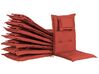 Set de 8 coussins en tissu rouge bordeaux pour chaises de jardin MAUI_769605