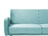 Sofá-cama de 3 lugares em veludo azul claro SENJA_850541