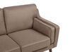3 Seater Fabric Sofa Brown LOKKA_893820
