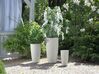 Vaso para plantas em pedra creme clara 39 x 39 x 75 cm ABDERA_736628