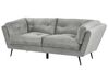 3-Sitzer Sofa Samtstoff grau mit Knöpfen LENVIK_784803