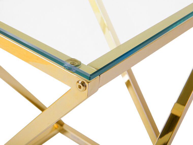 Table basse verre et métal doré au meilleur prix | Leroy Merlin