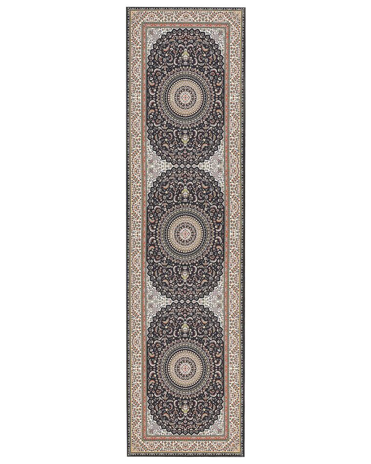 Teppich mehrfarbig 80 x 300 cm orientalisches Muster Kurzflor CIVRIL_886682