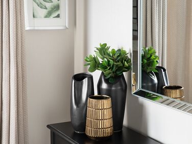 Dekorativ vase 33 cm svart APAMEA