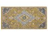 Vlněný koberec 80 x 150 cm žlutý/modrý MUCUR_848395