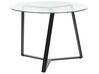 Glass Top Round Dining Table ⌀ 100 cm Black KEBRI_821714