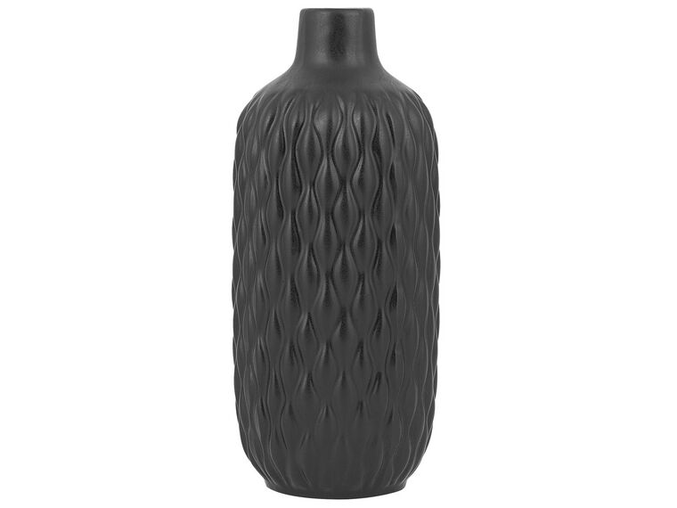 Decoratieve vaas zwart steengoed 31 cm EMAR_733849