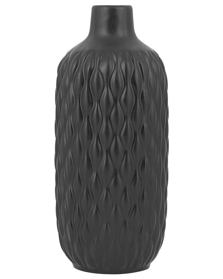 Dekoratívna kameninová váza 31 cm čierna EMAR_733849