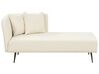 Left Hand Boucle Chaise Lounge White RIOM_887318