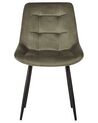 Conjunto de 2 sillas de comedor en terciopelo verde oliva MELROSE_901912