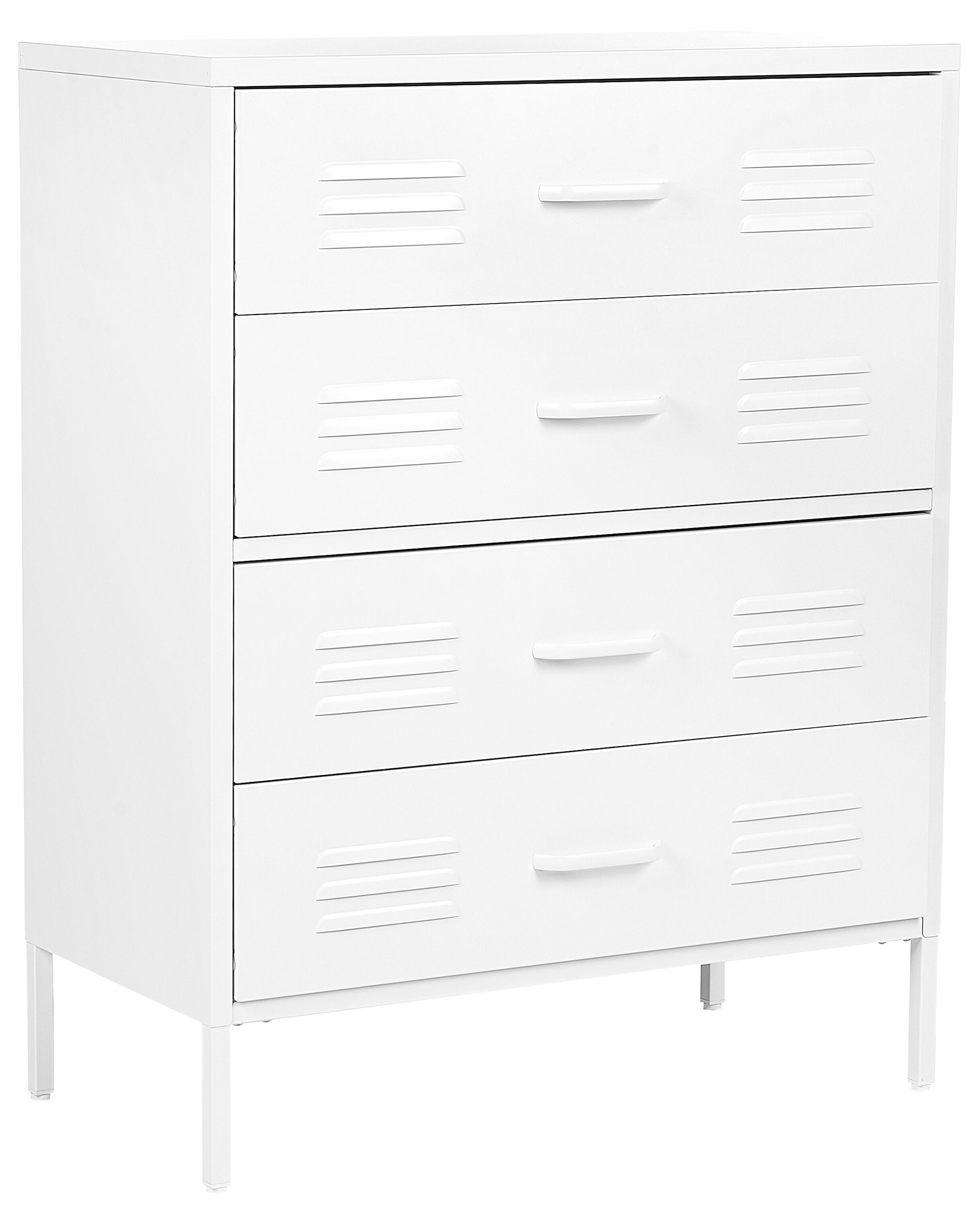 Credenza Metallo Bianco 80 X 40 Cm ENAGO Beliani it credenza-metallo-bianco-80-x-40-cm-enago-beliani-it