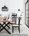 Conjunto de 2 cadeiras de jantar em madeira preta e castanha clara HOUSTON_745120