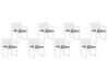 Conjunto de 8 cojines de poliéster gris para silla de jardín SASSARI_745844