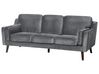 3-seters sofa fløyel mørkegrå LOKKA_704315