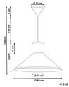 Lámpara de techo de poliéster/ratán/algodón natural/blanco/negro 188 cm MANTUA_837006
