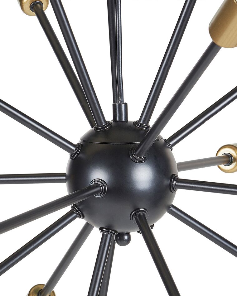 Pendelleuchte Aus Eisen In Gold – Für 18x E14 Leuchtmittel, Industriestil, 149 Cm Hoch