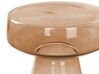 Skleněný boční stolek zlatý/hnědý LAGUNA_883211