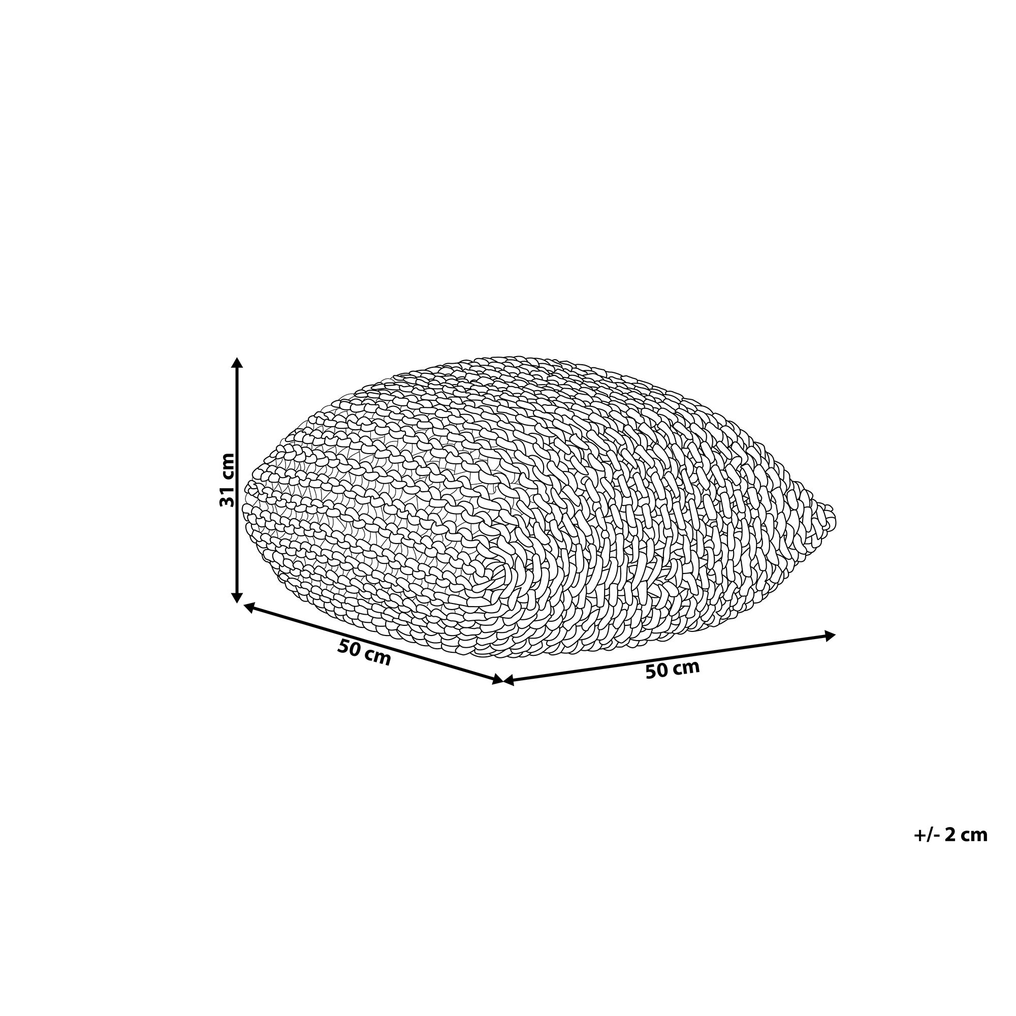 Puf 50 x 31 cm niebieski CONRAD