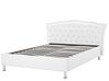 Bílá kožená postel Chesterfield 140x200 cm METZ_720130