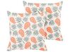 Set of 2 Decorative Cushions Papaya Motif 45 x 45 cm Multicolour AVENS _857881