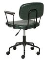 Faux Leather Desk Chair Dark Green ALGERITA_896687