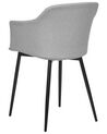 Set of 2 Fabric Dining Chairs Light Grey ELIM_883591