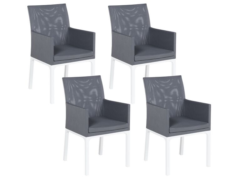 Conjunto de 4 cadeiras de jardim cinzentas BACOLI_825773