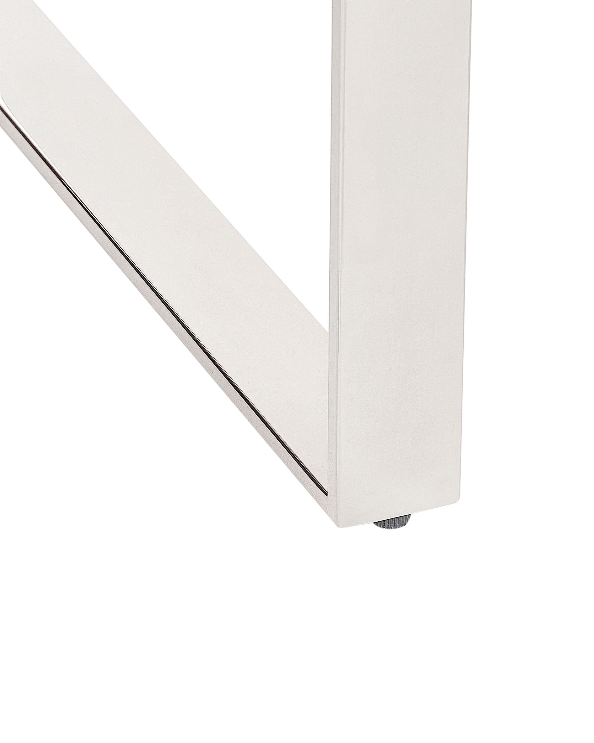 Beliani Moderner Konsolentisch – Mit Edelstahlgestell & Glasplatte, 120x40x75 Cm, Silber/transparent
