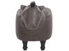 Faux Leather Animal Stool Dark Brown HORSE_783208