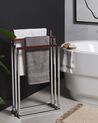 Towel Stand 45 x 84 cm Silver and Dark Wood CHARRAS_786971