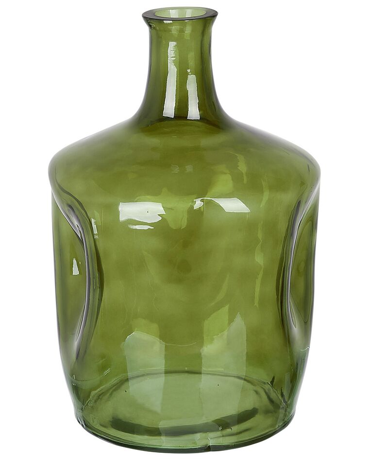 Glass Flower Vase 35 cm Green KERALA_830545