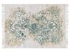 Teppich Viskose beige / grün 140 x 200 cm orientalisches Muster Kurzflor BOYALI_836763