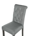 Set of 2 Fabric Dining Chairs Grey VELVA_781859