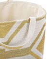 Textilní koš v krémové a zlaté barvě HANWELLA_728926