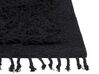 Teppich Baumwolle schwarz 140 x 200 cm Fransen Shaggy BITLIS_837655