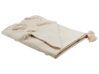 Manta de algodón beige claro 130 x 180 cm GUNA_829383