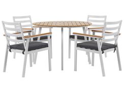 4-istuttava ulkoruokailuryhmä alumiini valkoinen/harmaa CAVOLI