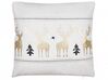 Set of 2 Cotton Cushions Reindeer Pattern 45 x 45 cm White DONNER_814135
