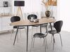 Oval Dining Table 180 x 90 cm Dark Wood with Black OTTAWA_776003