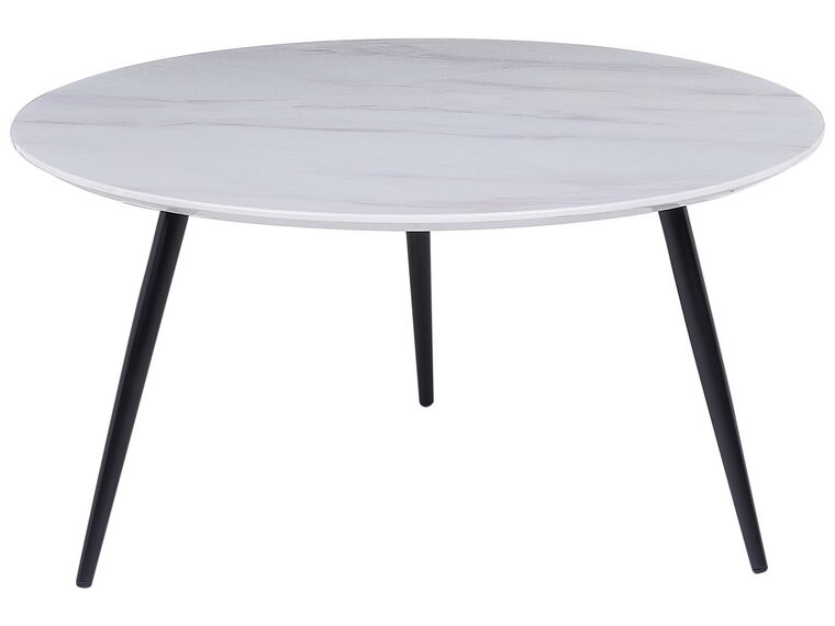 Soffbord ø 79 cm marmoreffekt svart/vit EFFIE_851384