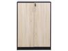 2 Door Storage Cabinet 117 cm Light Wood and Black ZEHNA_885532