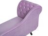 Chaise longue fluweel violet linkszijdig NIMES_696881
